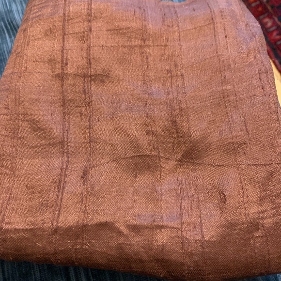 Rust brown silk Scarf - Picture 3 of 3